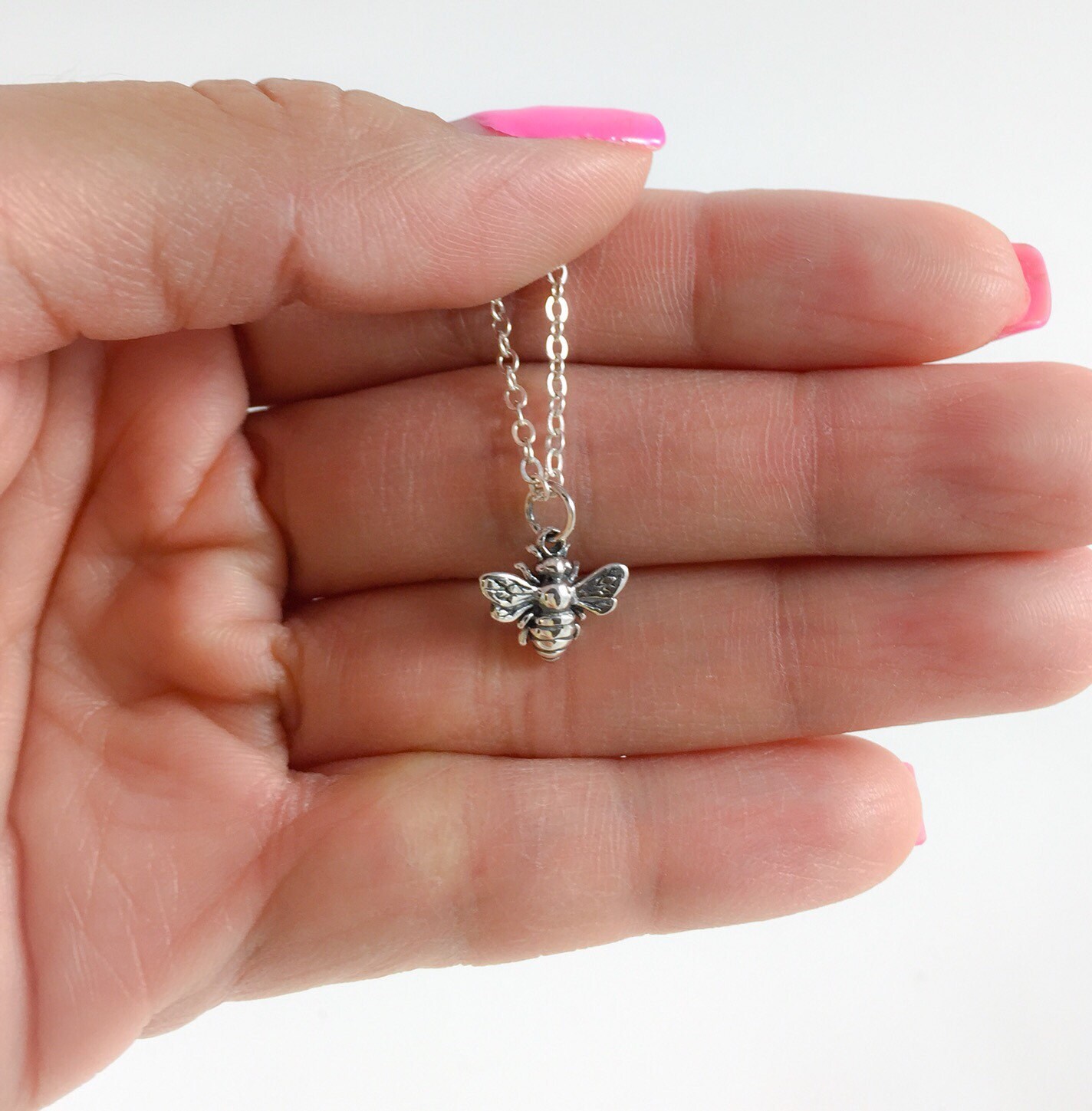 Echtsilber-Bienen-Halskette Liebesanhänger | 14 X 12 Mm Echtsilber-Bienen-Halskette Liebesanhänger | 14 X 12 Mm von BibiEstradaJewelry