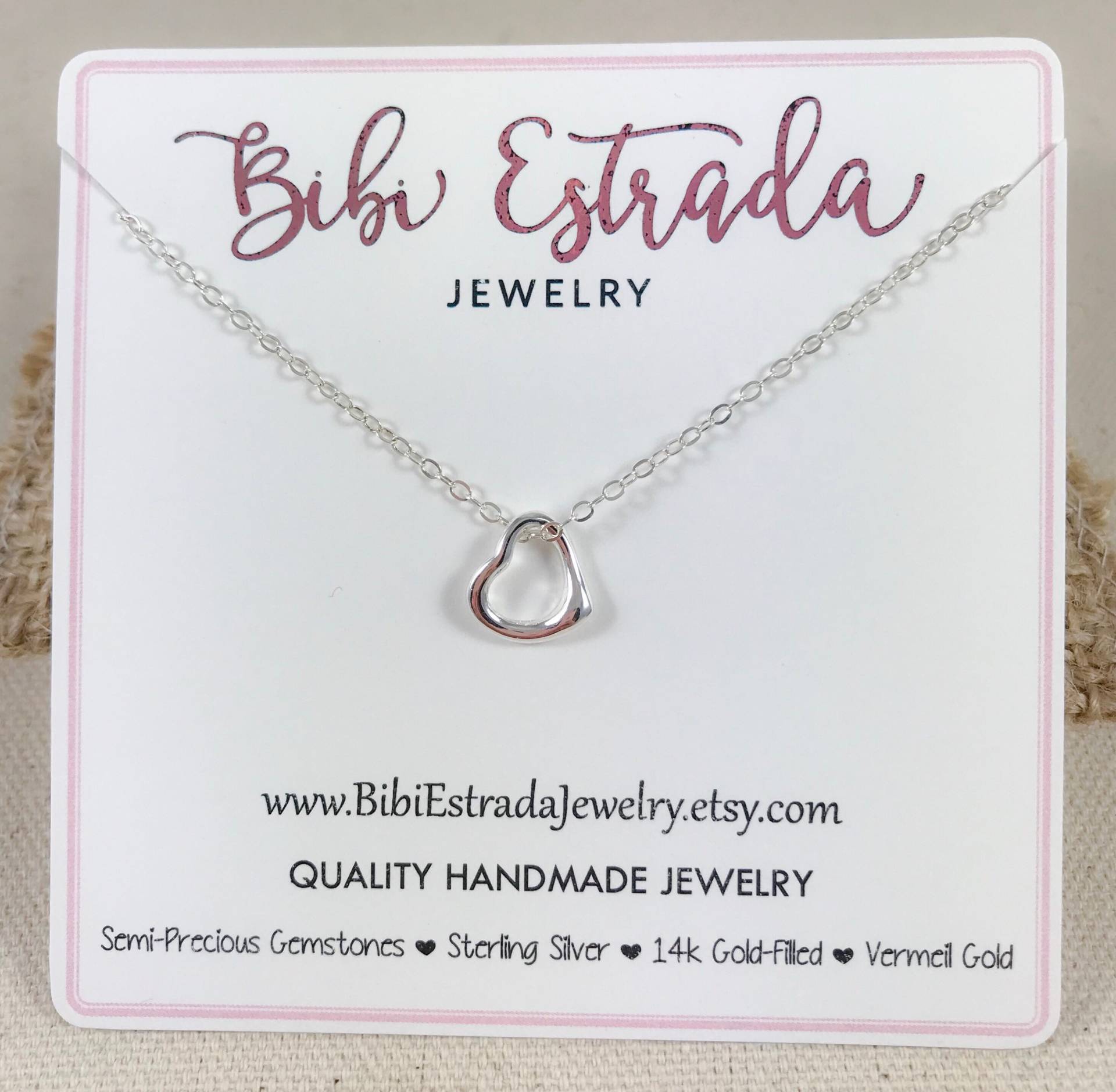 sterling Silber Offenes Herz Halskette Personalisierter Initial Anhänger sterling Silber Offenes Herz Halskette Personalisierter Initial Anhänger von BibiEstradaJewelry