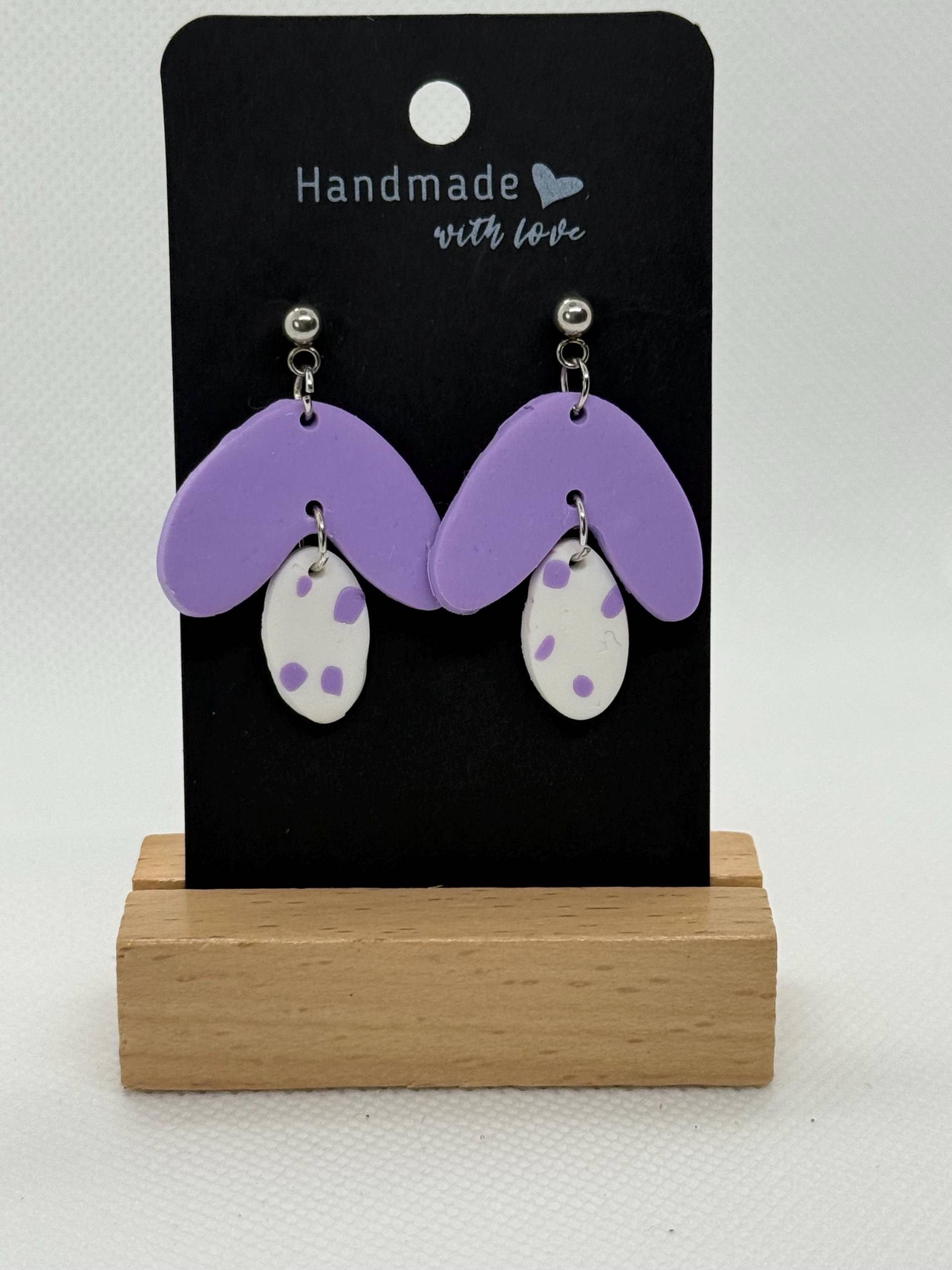 Handgemachte Lila Statement-Ohrringe Aus Polymer Clay - Leicht & Stilvoll, Perfektes Geschenk Handgemachte Lila Statement-Ohrringe Aus Polymer Clay - Leicht & Stilvoll, Perfektes Geschenk von BibiKreativwerkstatt