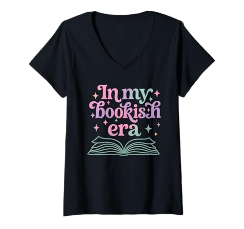 Damen In My Bookish Era Book Lover T-Shirt T-Shirt mit V-Ausschnitt Damen In My Bookish Era Book Lover T-Shirt T-Shirt mit V-Ausschnitt von Bibliophile Book Lovers Book Blogger Tees