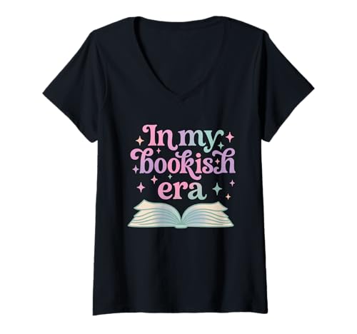 Damen In My Bookish Era Book Lover T-Shirt T-Shirt mit V-Ausschnitt Damen In My Bookish Era Book Lover T-Shirt T-Shirt mit V-Ausschnitt von Bibliophile Book Lovers Book Blogger Tees