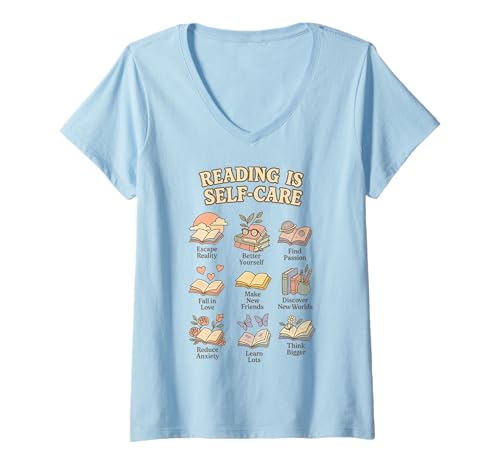 Damen Lesen ist EIN selbstbewusstes Buchliebhaber-T-Shirt T-Shirt mit V-Ausschnitt Damen Lesen ist EIN selbstbewusstes Buchliebhaber-T-Shirt T-Shirt mit V-Ausschnitt von Bibliophile Book Lovers Book Blogger Tees