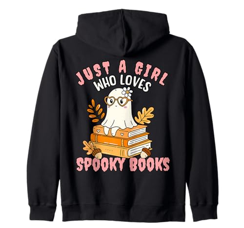 Just a Girl Who Loves Spooky Books Halloween-T-Shirt Kapuzenjacke von Bibliophile Book Lovers Book Blogger Tees