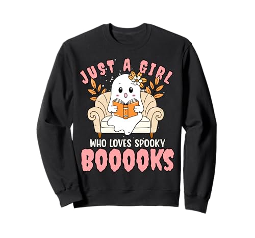 Just a Girl Who Loves Spooky Books Halloween-T-Shirt Sweatshirt von Bibliophile Book Lovers Book Blogger Tees