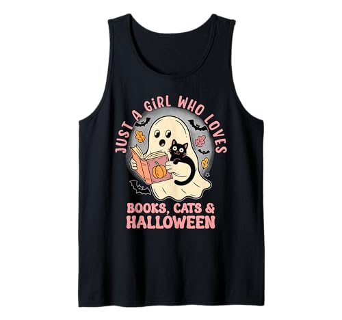 Nur EIN Mädchen, das Bücher und Katzen liebt Halloween-T-Shirt Tank Top Nur EIN Mädchen, das Bücher und Katzen liebt Halloween-T-Shirt Tank Top von Bibliophile Book Lovers Book Blogger Tees