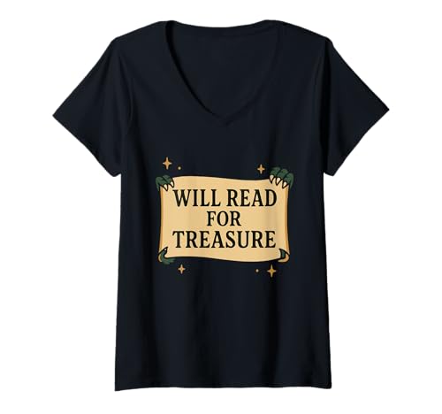 Damen Buch Drache Fantasy Reader Cozy Reading Book Lover Dragon T-Shirt mit V-Ausschnitt Damen Buch Drache Fantasy Reader Cozy Reading Book Lover Dragon T-Shirt mit V-Ausschnitt von Bibliophile Fantasy Reading Hoard Library Dragon