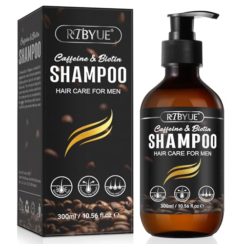 Coffein Shampoo, Koffein & Biotin shampoo für Haarwachstum, Bio Haarwuchs Shampoo gegen Haarausfall und Dünner Werdendes Haar, Nährt die Kopfhaut für Frauen Männer, 300ml von Bibonse