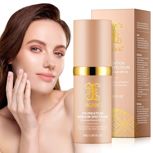 Foundation Color Changing 4 in 1 Medium Spectrum, Farbwechselnde Foundation für Reife Haut verbirgt Falten und Linien, Wasserdicht Concealer Abdeckung Feuchtigkeitsspendende Make up Cream mit SF50 Foundation Color Changing 4 in 1 Medium Spectrum, Farbwechselnde Foundation für Reife Haut verbirgt Falten und Linien, Wasserdicht Concealer Abdeckung Feuchtigkeitsspendende Make up Cream mit SF50 von Bibonse