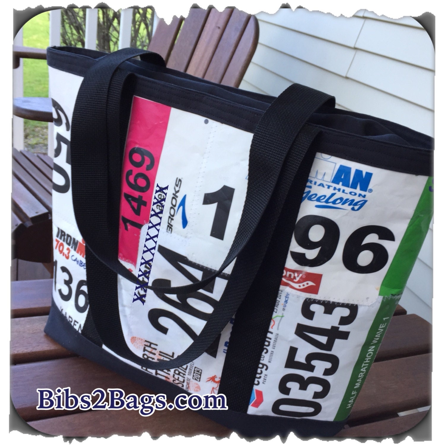 Der Halbmarathon - Portfolio/Attache Tasche Aus Deinen Lauf-, Renn- Oder Wettkampfbibs Der Halbmarathon - Portfolio/Attache Tasche Aus Deinen Lauf-, Renn- Oder Wettkampfbibs von Bibs2Bags