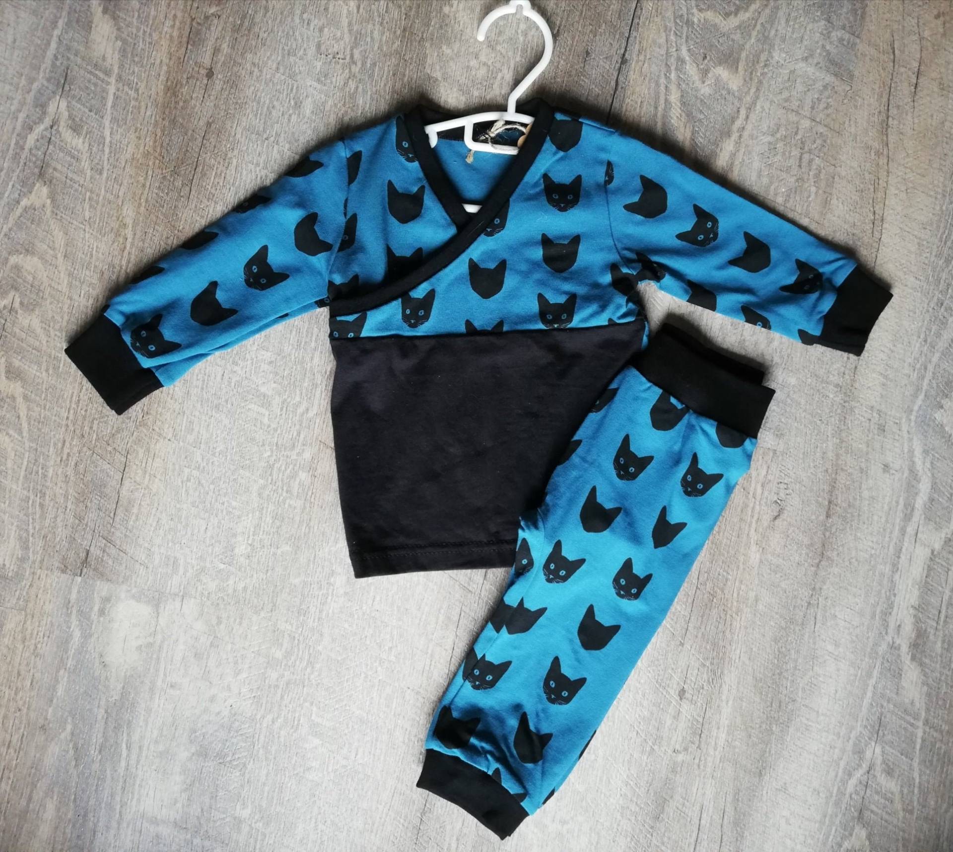 Größe 80, Set, Pulli, Hose, Katzenprint, Handmade, Neu von BibsonAldeur