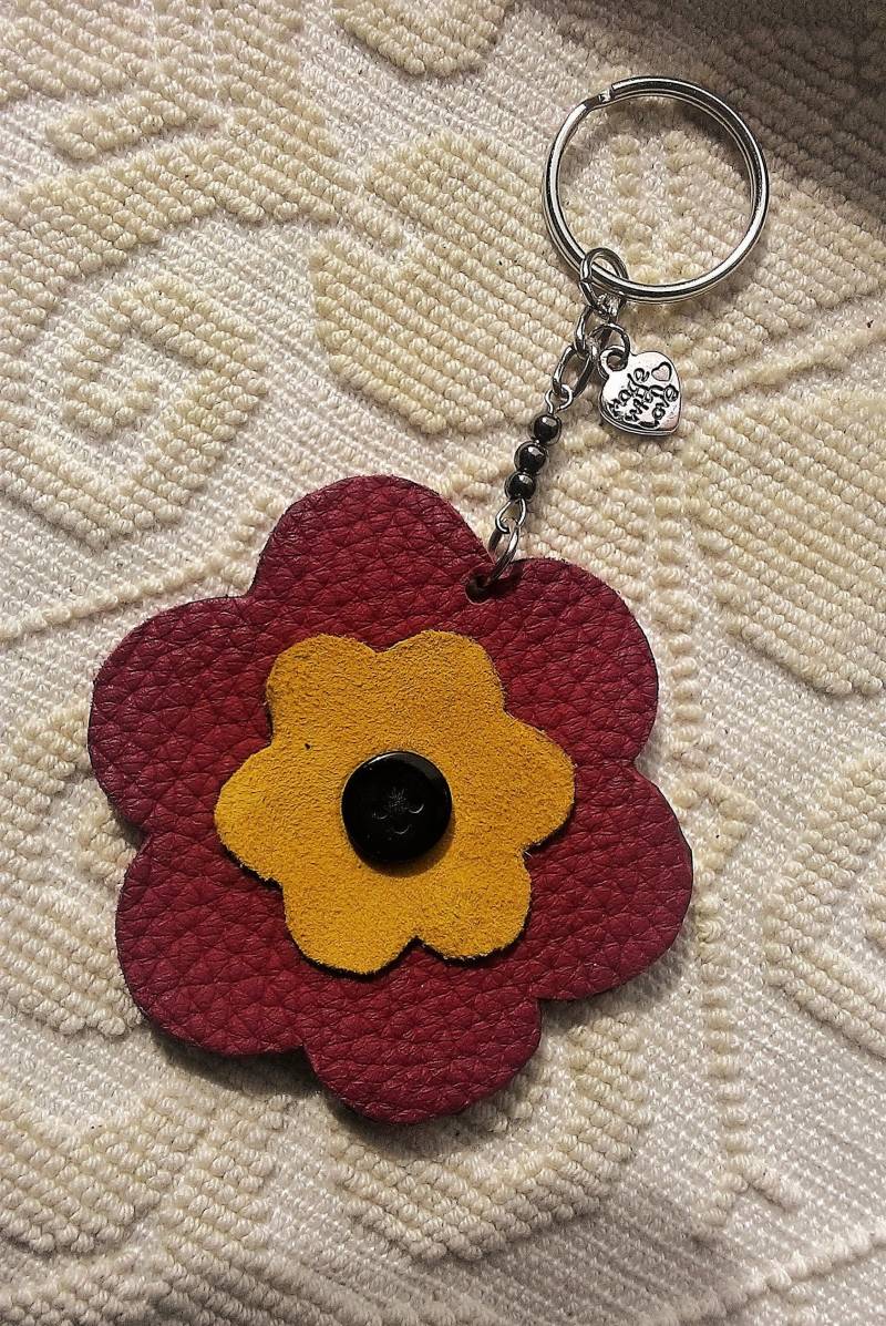 Leder-Schlüsselanhänger Mit Anhänger von Biceshandmade