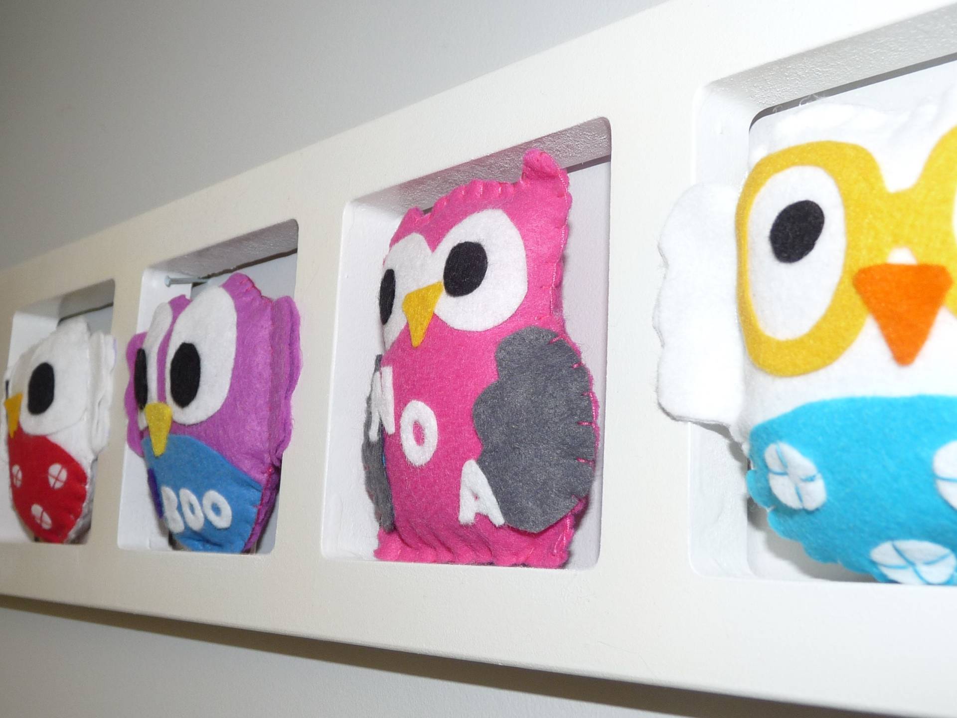 Wand-Haus Baby Eulen Eulen, Bunte Farben, Originelle Und Personalisierte Geschenk Wand-Haus Baby Eulen Eulen, Bunte Farben, Originelle Und Personalisierte Geschenk von BichatAndFriendsShop