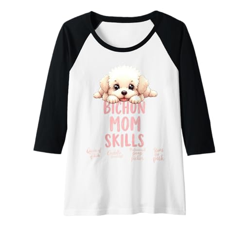 Damen Lustiges Bichon Mom Dog Bichon Frisé Mama Humor Zitat Raglan Damen Lustiges Bichon Mom Dog Bichon Frisé Mama Humor Zitat Raglan von Bichon Frise Fun Designs