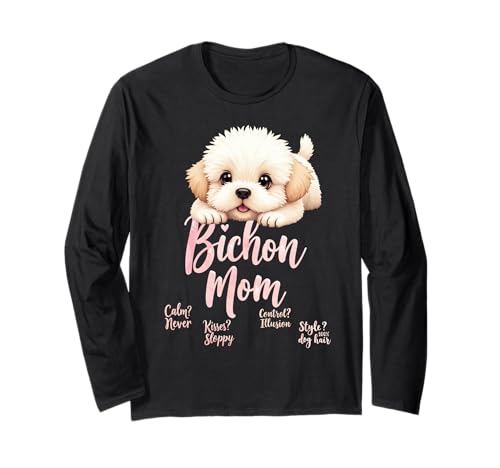 Lustiges Bichon Mom Dog Bichon Frisé Mama Humor Zitat Langarmshirt Lustiges Bichon Mom Dog Bichon Frisé Mama Humor Zitat Langarmshirt von Bichon Frise Fun Designs