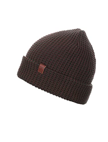 BICKLEY + MITCHELL Men's Two Color Waffle Structured Mens 1010-01-12-78 Beanie Hat, Burgundy, One Size von Bickley & Mitchell