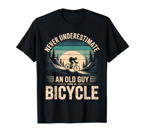 Unterschätze niemals einen alten Mann auf einem Fahrrad, Fahrrad, Herren T-Shirt von Bicycle Cycling Bike Men.