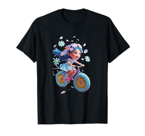 Fahrrad-Mädchen, lustiges Unisex-Design für Männer und Frauen T-Shirt von Bicycle Girl Funny Unisex Design For Men Women Tee