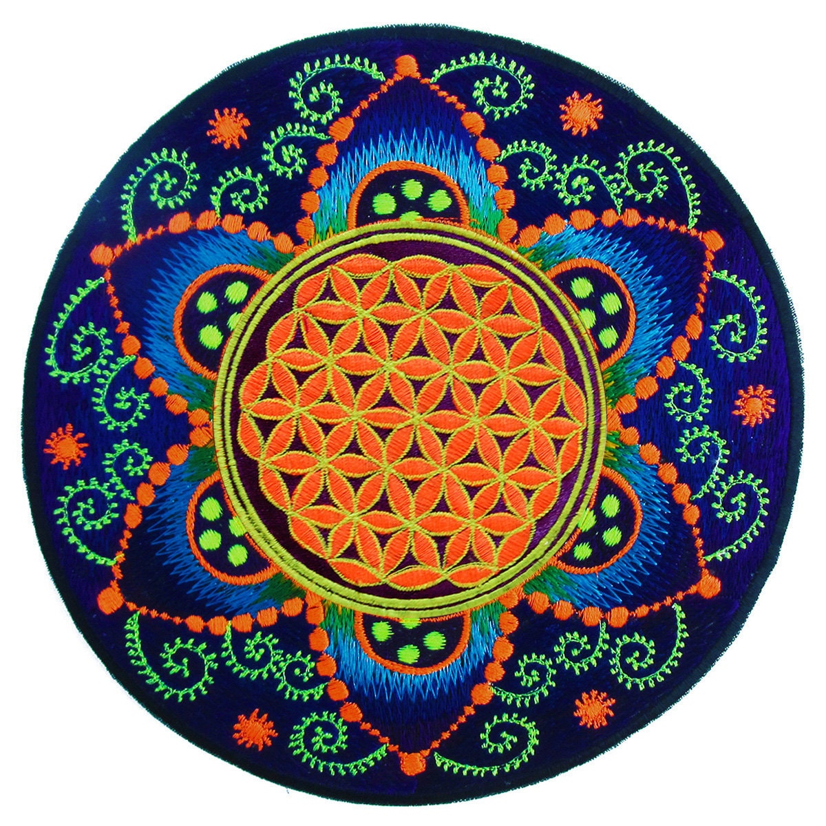 Blume Des Lebens Kaleidoskop Kornkreis Mandala Heilige Fraktale Geometrie Patch Kunst Göttliche Heilung von BicycleDayShop