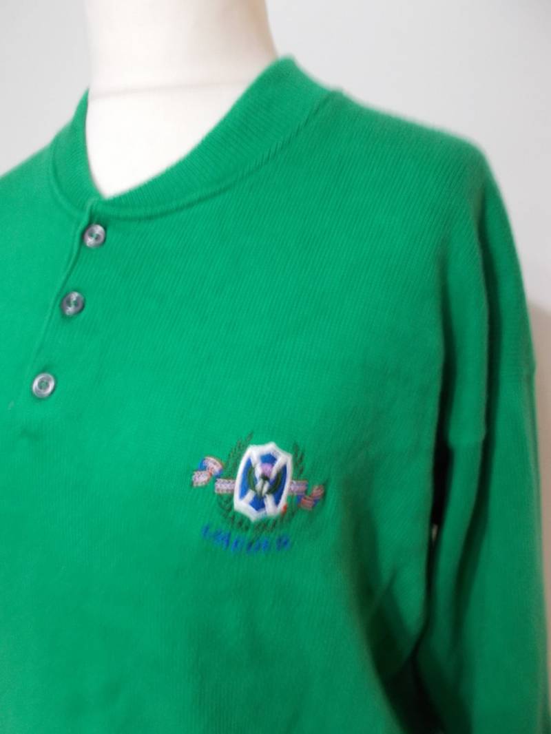 Vintage Herren Pullover Von Jaeger in Grüne Wolle Größe 42" Brust Vintage Herren Pullover Von Jaeger in Grüne Wolle Größe 42" Brust von BidandBertVintageMen
