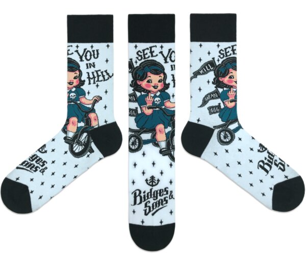 Bidges&Sons "See you in hell" Socken von Bidges&Sons