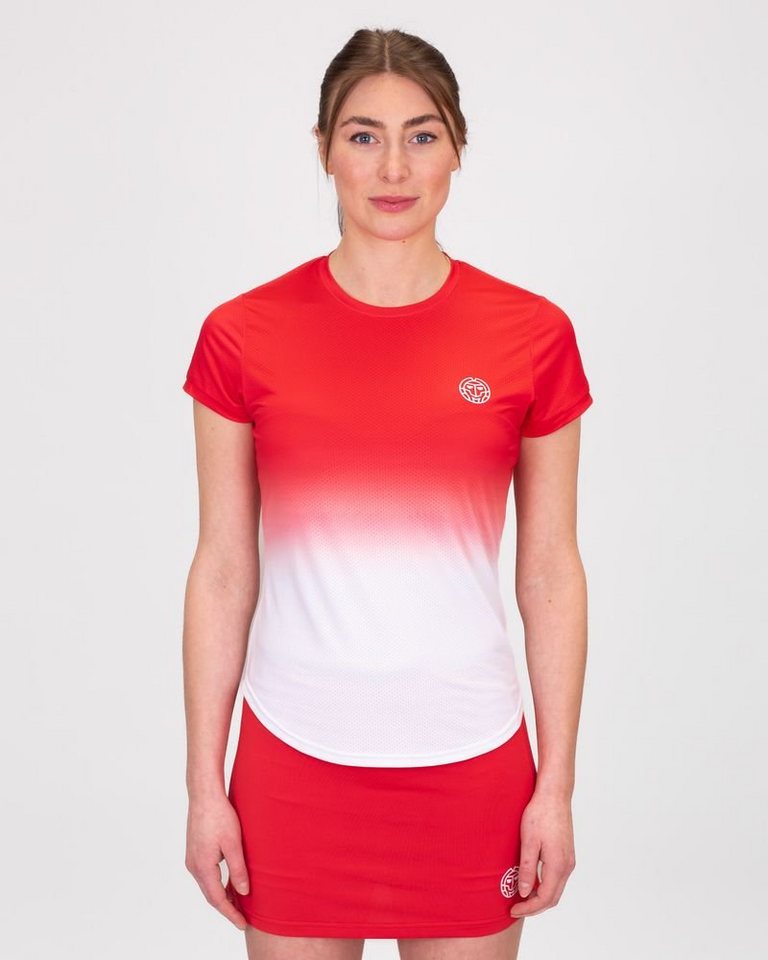 BIDI BADU Tennisshirt Crew Tennisshirt für Damen in rot von BIDI BADU