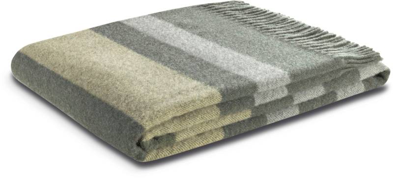 Biederlack Plaid "Moss Charming mit hochwertigen Fransen" Wolle-Kaschmir-Mix von Biederlack
