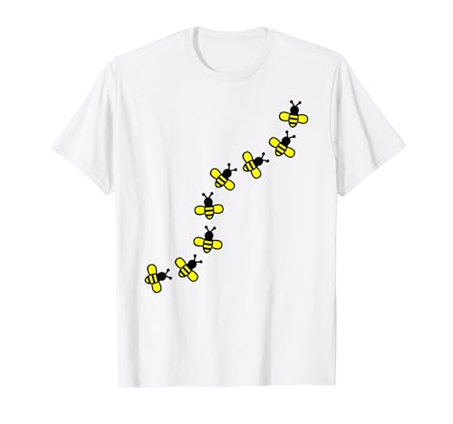 Biene Shop Bienen T-Shirt, Herren, Unisex-Erwachsene, Halbarm, T-Shirt, Weiß, S von Biene Shop