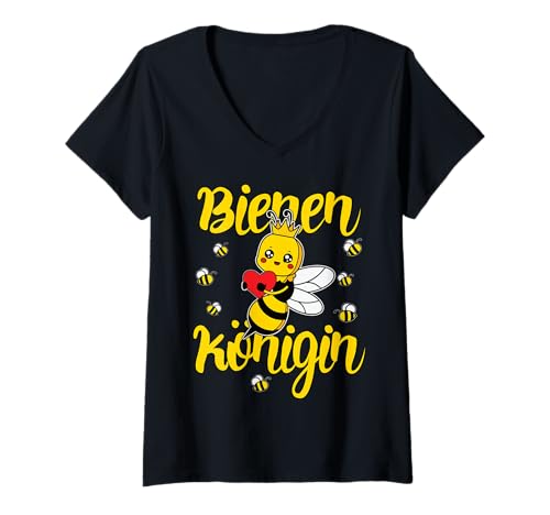 Damen Bienenkönigin Bienen Deko Imkereibedarf Imker Frauen T-Shirt mit V-Ausschnitt Damen Bienenkönigin Bienen Deko Imkereibedarf Imker Frauen T-Shirt mit V-Ausschnitt von Bienen T-Shirts & Imkereibedarf Für Imker