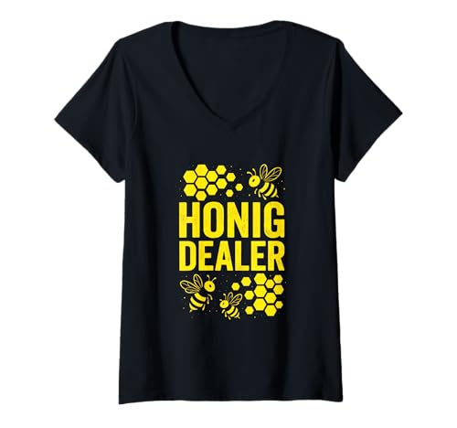 Damen Honig Dealer - Imker Honig Bienen Imkerei T-Shirt mit V-Ausschnitt Damen Honig Dealer - Imker Honig Bienen Imkerei T-Shirt mit V-Ausschnitt von Bienenzüchter Biene