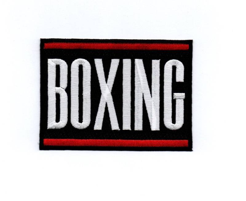 Boxing - Iron On Sew Embroidered Badge Applique Motif Patch von Bienpatch