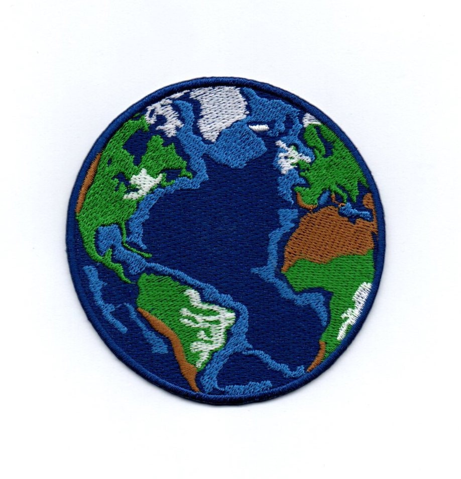 Earth - Iron On Sew Embroidered Badge Applique Motif Patch von Bienpatch