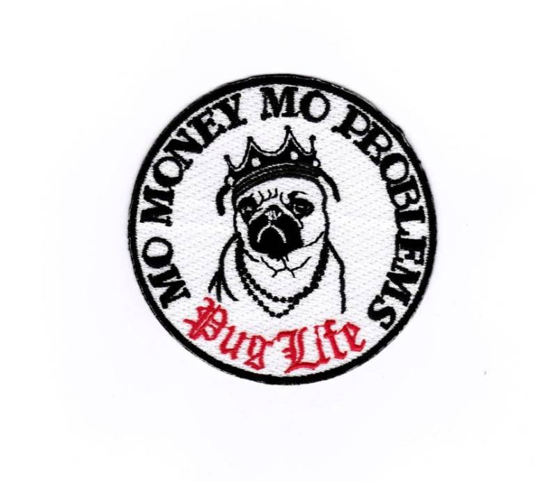 Pug Life Patch, Aufnäher Mops, Abzeichen Hund, Iron On Sew von Bienpatch