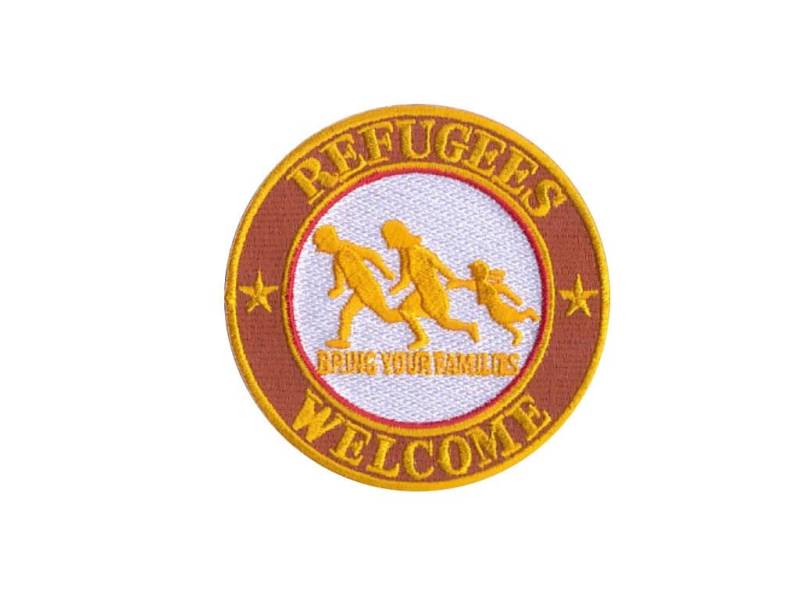 Refugees Welcome - Patch Aufnäher Bügelbild von Bienpatch