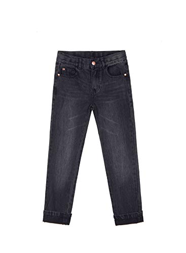 BIENZOE Junge Baumwolle Einstellbare Taille Schlank Schwarz Jeans Hosen 4 von BIENZOE