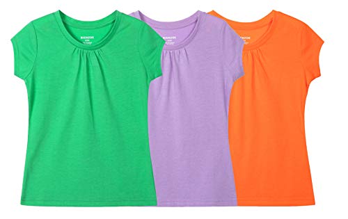 BIENZOE Mädchen Antimikrobiell Kurzarm T-Shirt 3pcs Satz E 10/12 von BIENZOE