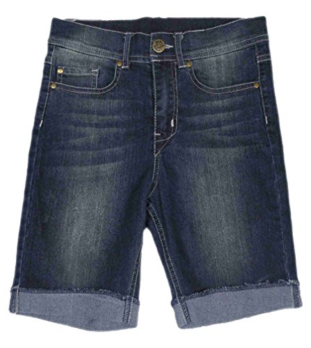 BIENZOE Mädchen Jean Denim Short Dunkler Denim Größe 12 von BIENZOE