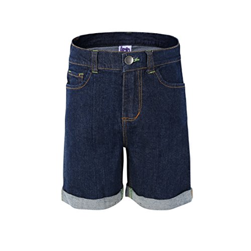 BIENZOE Mädchen Weiche Hohe Taille Dehnbar Jeans Shorts Marine Größe 9 von BIENZOE