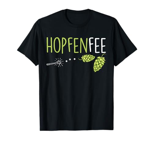 Hopfenfee Damen Bier Trinken Alkohol Saufen Spruch T-Shirt von Bier Hopfen Kleidung