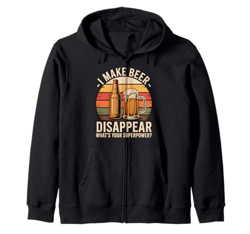 I Make Beer Disappear What's Your Superpower Bier Fun Männer Kapuzenjacke I Make Beer Disappear What's Your Superpower Bier Fun Männer Kapuzenjacke von Bier Humor Bierliebhaber Biertrinker Party