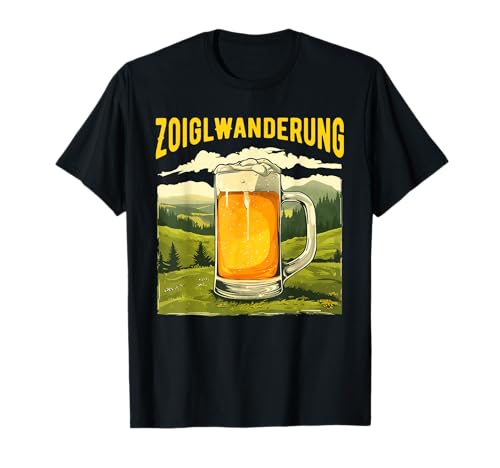 Bier Und Wandern Zoiglwanderung Herren T-Shirt Schwarz Klein Klassisch Bierthemtes T-Shirt von Bier Und Wandern Zoiglwanderung