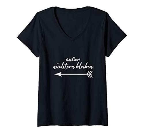 Damen Partner Zusammen schaffen wir alles außer nüchtern bleiben T-Shirt mit V-Ausschnitt Damen Partner Zusammen schaffen wir alles außer nüchtern bleiben T-Shirt mit V-Ausschnitt von Bier Wein Radler ist kein Alkohol Gin Mann Spruch