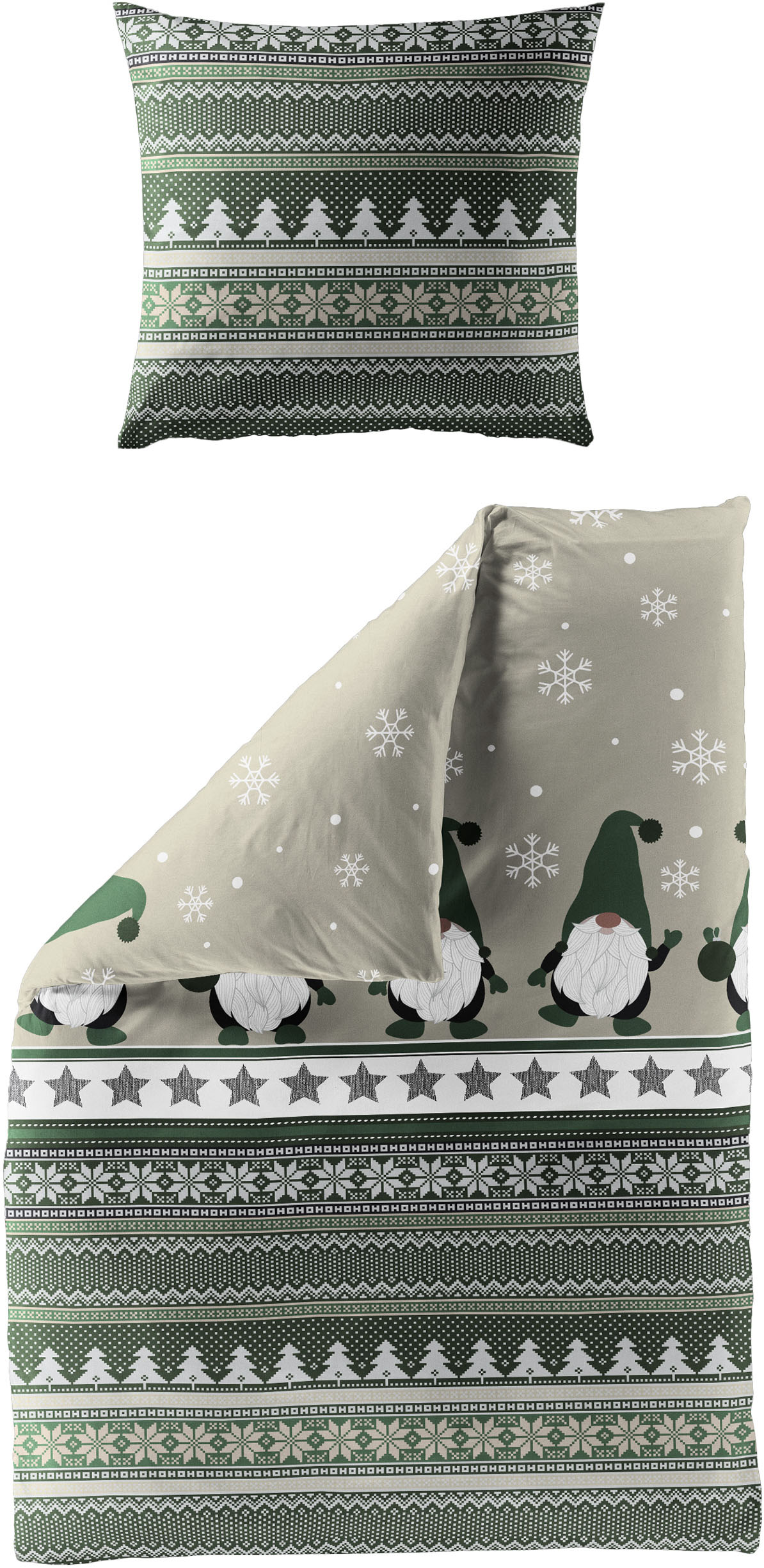 BIERBAUM Bettwäsche "4051" 2 Stk. tlg. Mako-Satin und Biber, 100% Baumwolle, pflegeleicht, kuschelig weich von Bierbaum