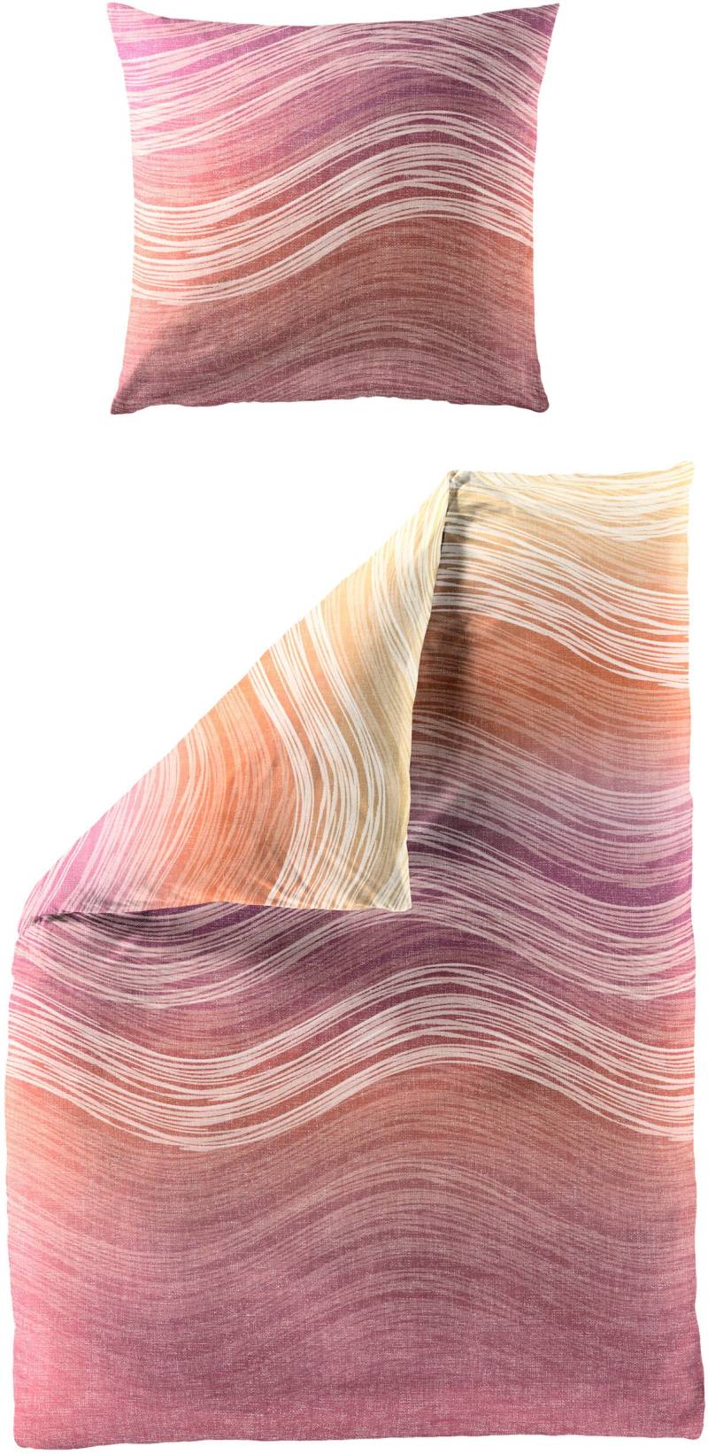 BIERBAUM Bettwäsche "4061" 2 Stk. tlg. Mako-Satin, 100 % Baumwolle, pflegeleicht von Bierbaum