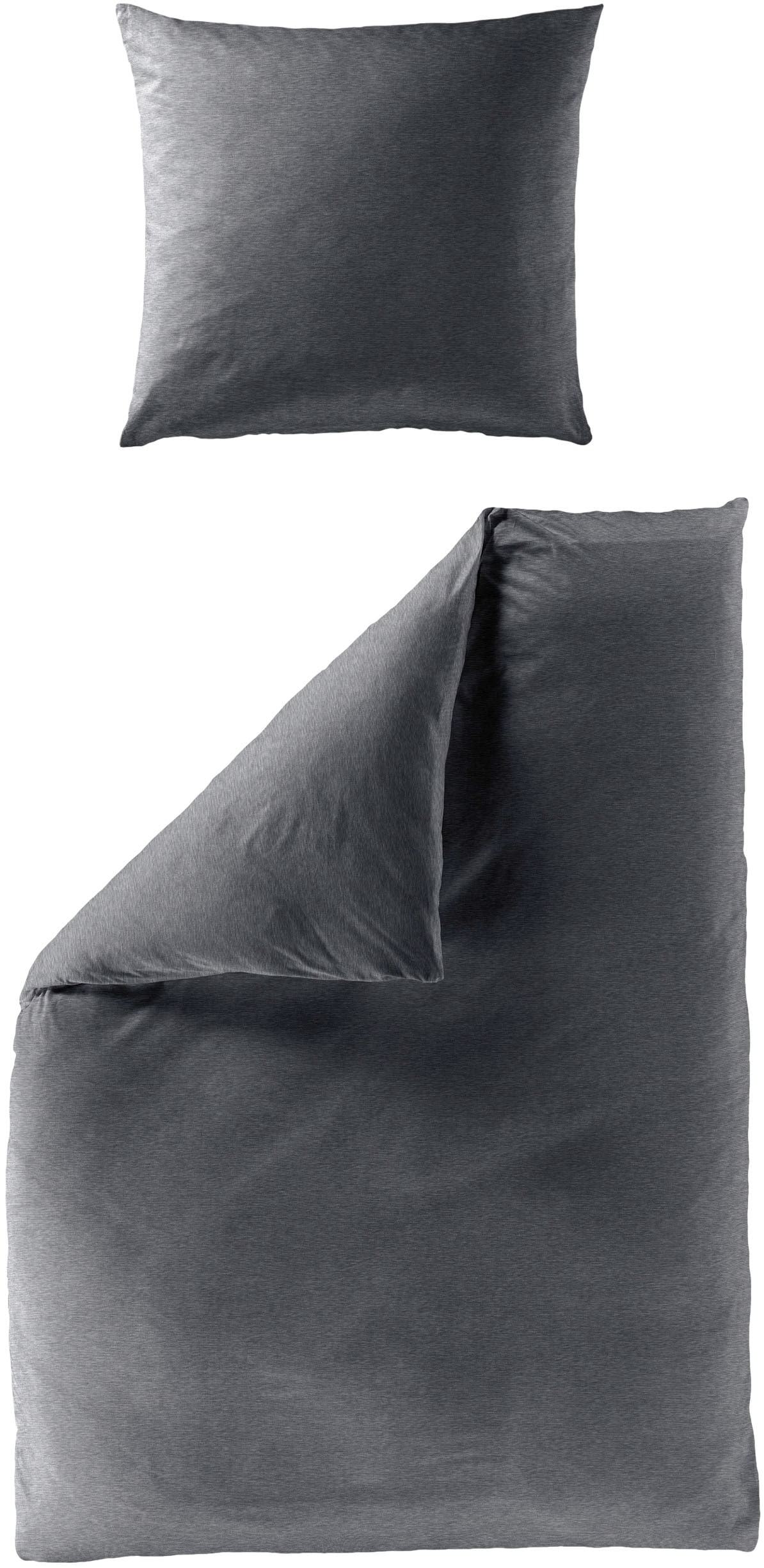 BIERBAUM Bettwäsche "4135" 2 Stk. tlg. Jersey-Melange, 100 % Baumwolle, bügelfrei von Bierbaum