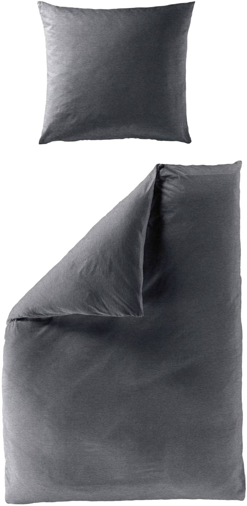 BIERBAUM Bettwäsche "4135" 2 Stk. tlg. Jersey-Melange, 100 % Baumwolle, bügelfrei von Bierbaum