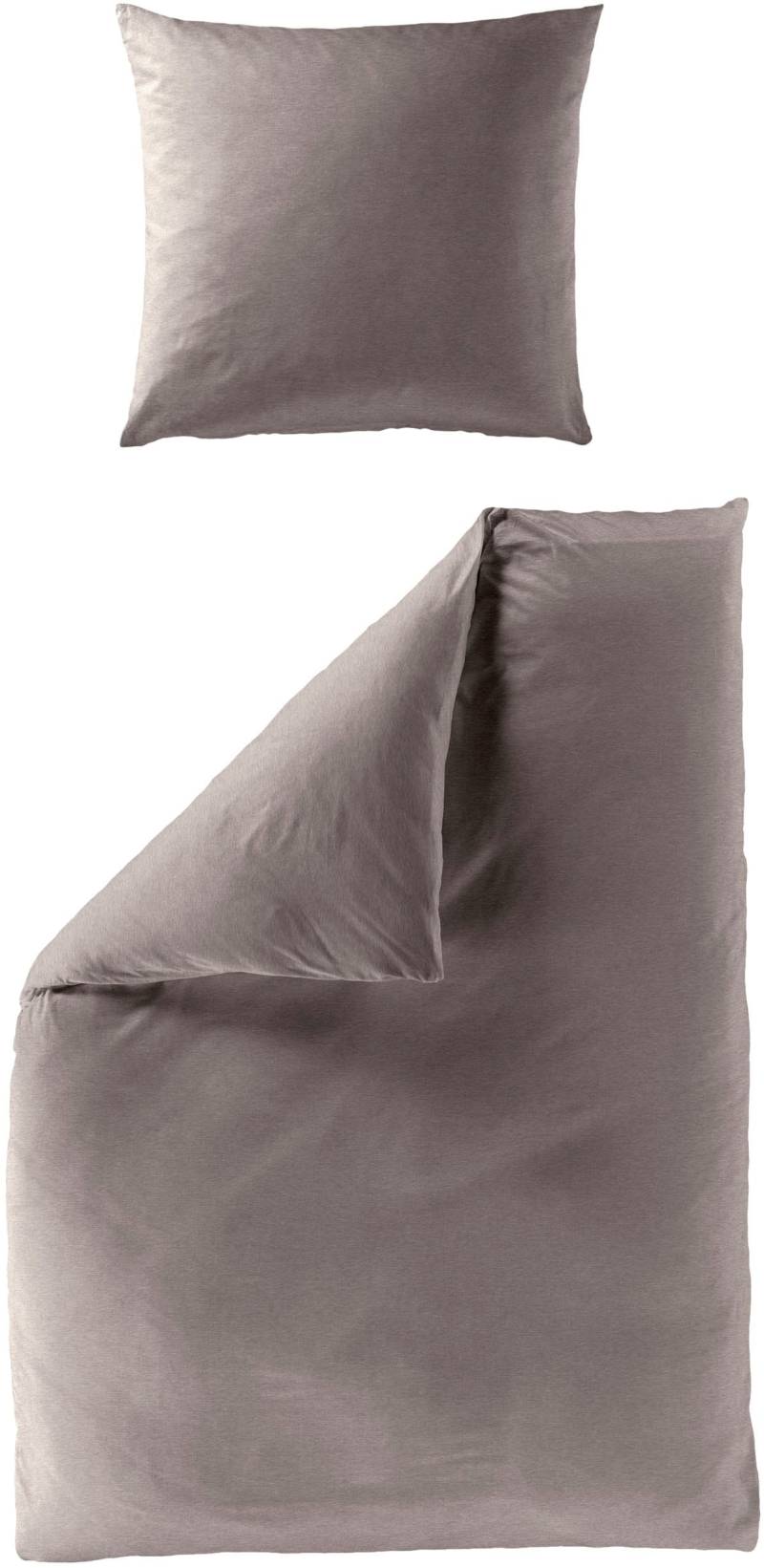 BIERBAUM Bettwäsche "4135" 2 Stk. tlg. Jersey-Melange, 100 % Baumwolle, bügelfrei von Bierbaum