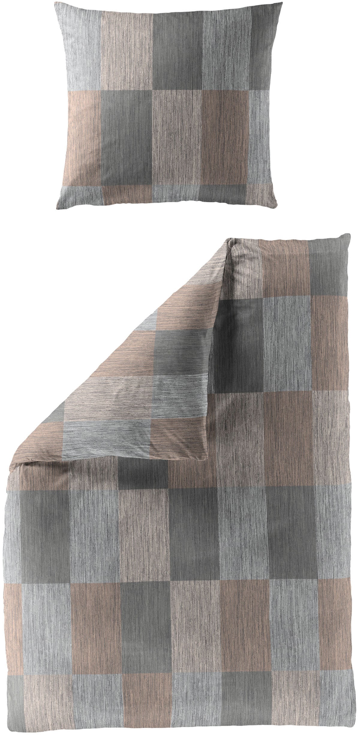 BIERBAUM Bettwäsche "4142" 2 Stk. tlg. Biber, 100 % Baumwolle, pflegeleicht, kuschelig weich von Bierbaum