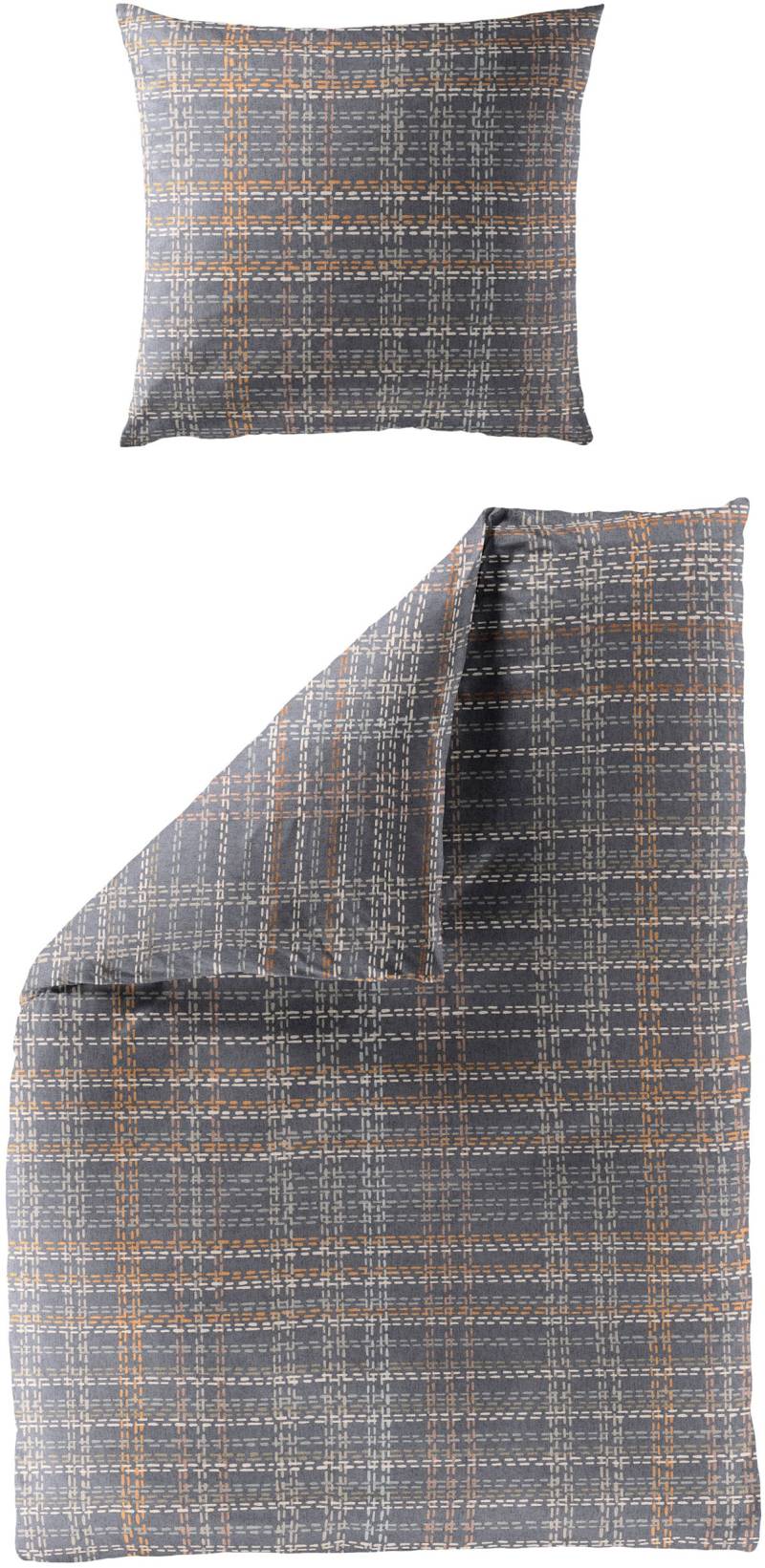BIERBAUM Bettwäsche "4143" 2 Stk. tlg. Biber, 100 % Baumwolle, pflegeleicht, kuschelig weich von Bierbaum