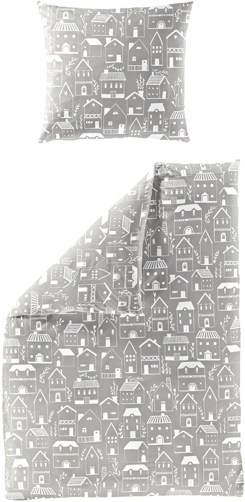 BIERBAUM Bettwäsche "4176" 2 Stk. tlg. Biber, 100 % Baumwolle, pflegeleicht, kuschelig weich von Bierbaum