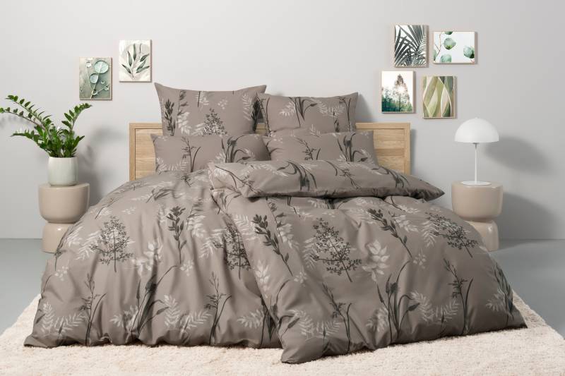 BIERBAUM Bettwäsche "Hellena" 2 Stk. tlg. in Gr. 135x200 oder 155x220 cm, 100% Baumwolle, Gräser von Bierbaum